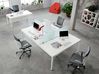 Bureau bench 3 personnes Link avec cloisons en verre