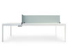 Bureau bench 3 personnes Link avec cloisons en verre