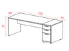 Bureau individuel Pop Panel avec caisson