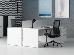 Bureau individuel Pop Panel avec caisson