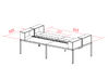 Bureau bench 4 personnes Link avec rangement et électrification