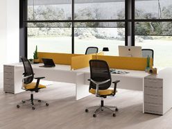 Bureau bench 4 personnes Pop Panel