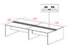 Bureau bench 4 personnes Pop Panel