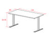 Bureau individuel Pop Tee avec réglage en hauteur manuel