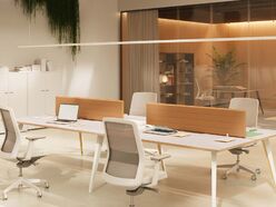 Bureau bench 4 personnes Cooper pieds métalliques