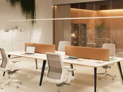 Bureau bench 4 personnes Cooper pieds métalliques