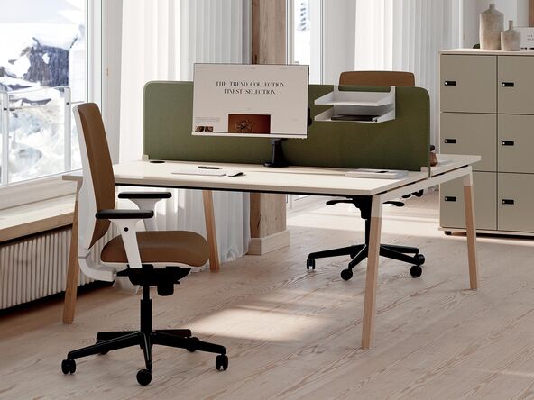 Bureau bench 2 personnes Cinétic Wood