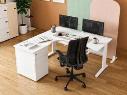 Bureau compact Star sur caisson