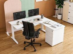 Bureau compact Star sur caisson