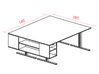Bureau bench 2 personnes Pulsar avec rangement