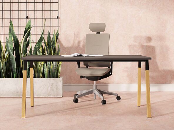 Bureau individuel Op-Lite 2-K Wood