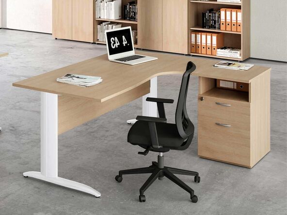 Bureau compact Michigan avec caisson