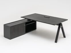 Bureau de direction Viga sur crédence en placage bois