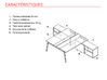 Bureau bench 2 personnes Wilder sur crédence