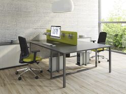Bureau bench 2 personnes Phoenix avec extension