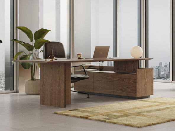 Bureau d'exception Stockholm en placage sur crédence