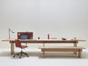 Table de travail Leiho en placage bois