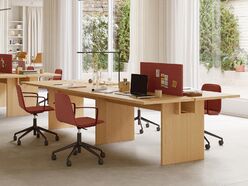 Table de travail Leiho en placage bois