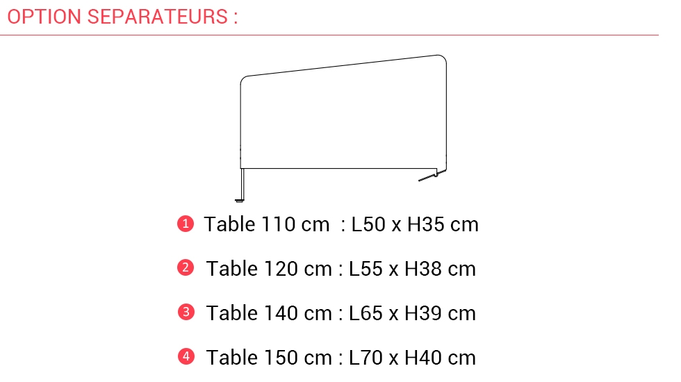 Table de travail Wing