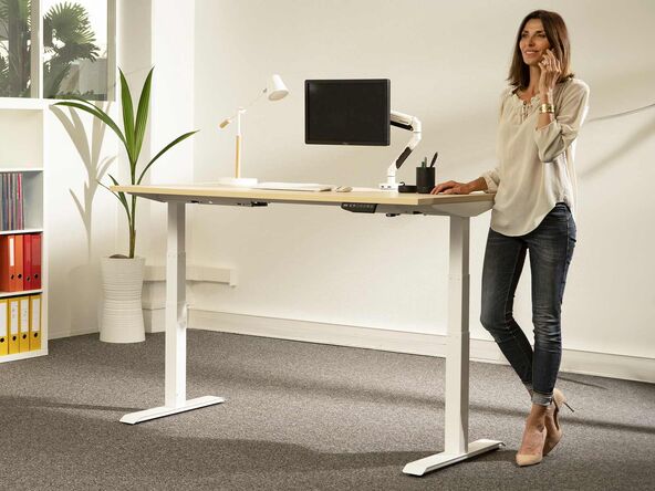 Bureau individuel Lotar avec réglage en hauteur électrique