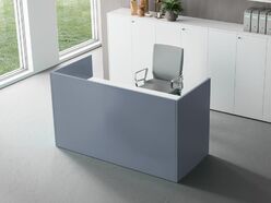 Banque d'accueil Accolta avec façade laquée