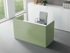 Banque d'accueil Accolta avec façade laquée