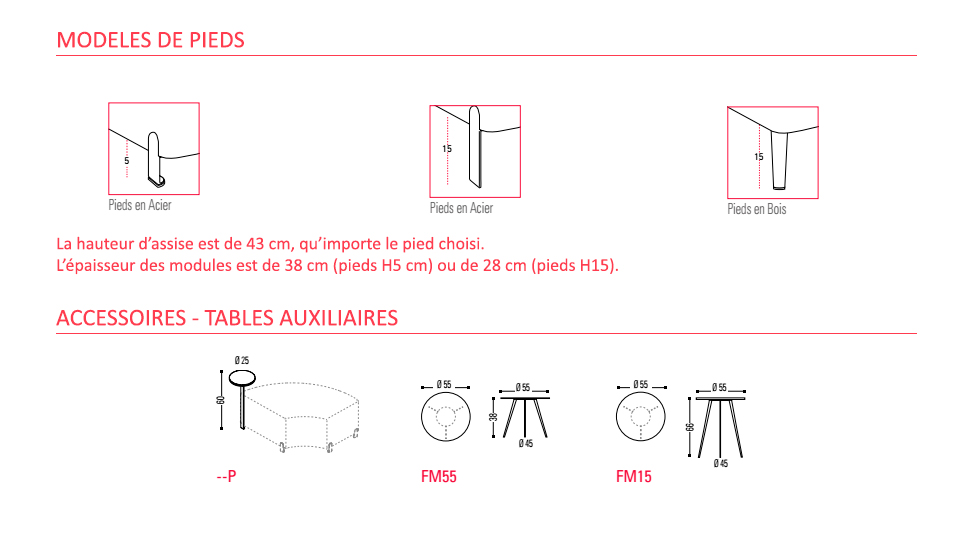 Banquettes et poufs modulables Bend