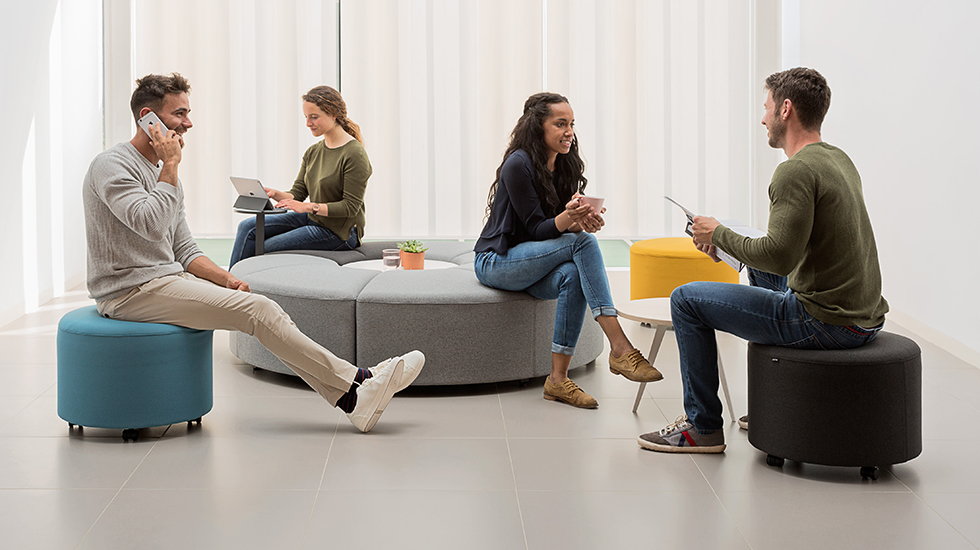 Banquettes et poufs modulables Bend