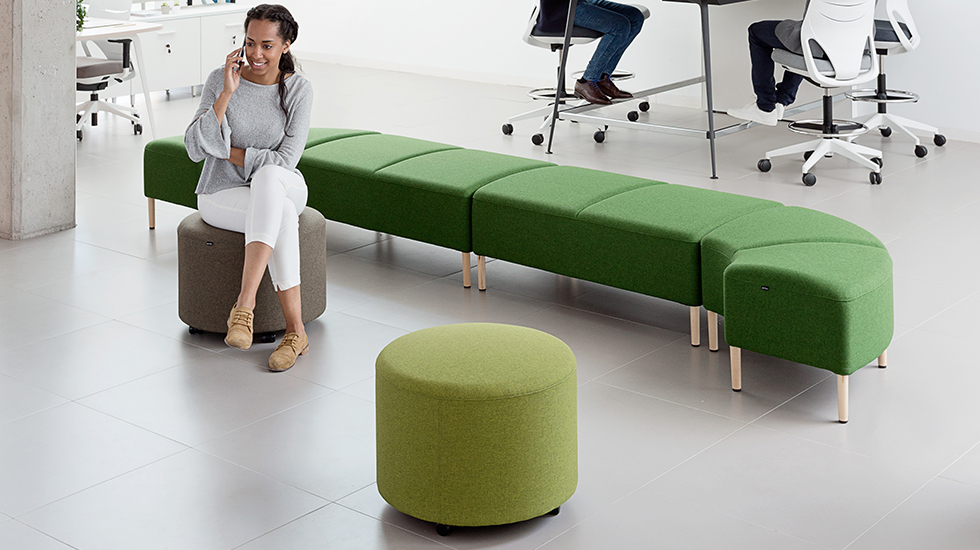 Banquettes et poufs modulables Bend