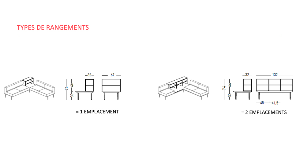 Canapés modulaires Longo