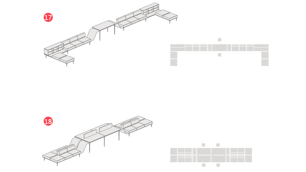 Canapés modulaires Longo