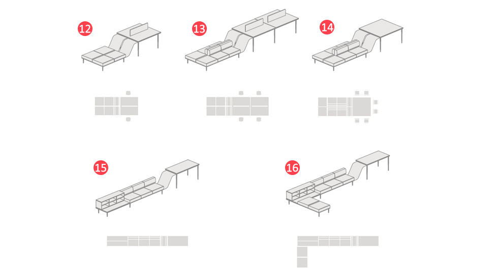 Canapés modulaires Longo