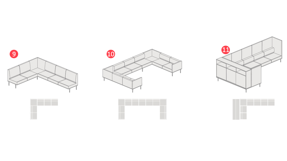 Canapés modulaires Longo