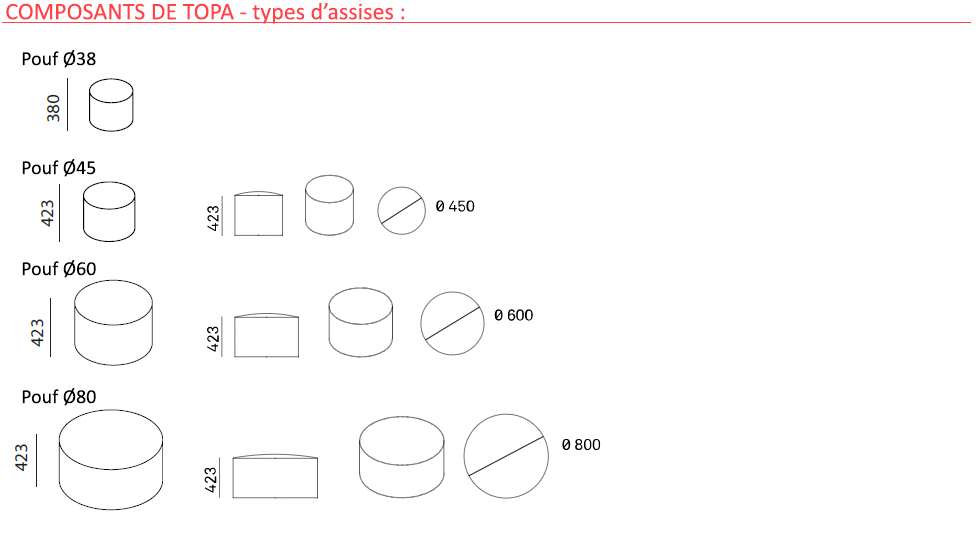 Poufs Topa