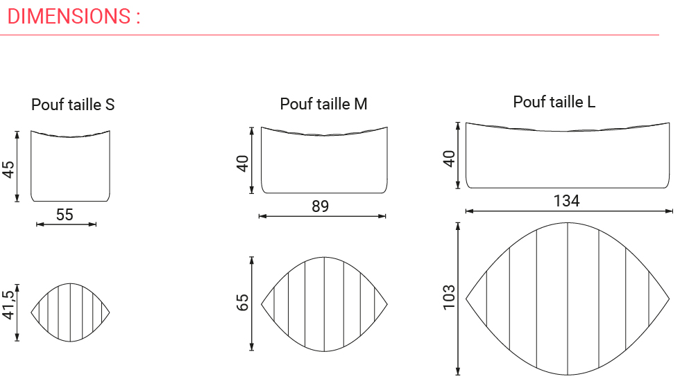 Banquettes et poufs Ostoa