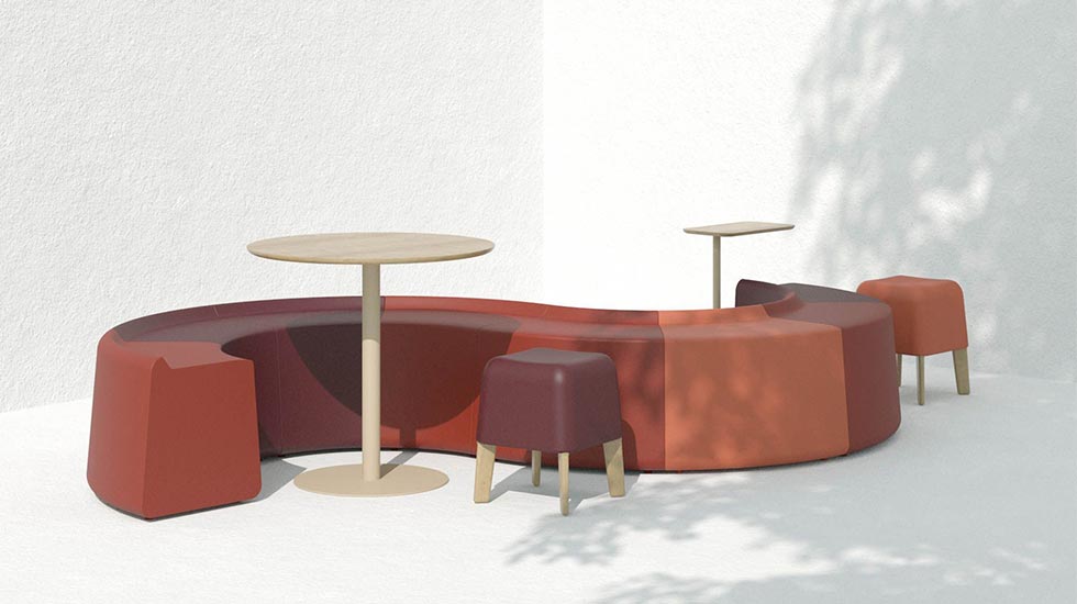 Banquette modulable éco-conçue Sarek outdoor