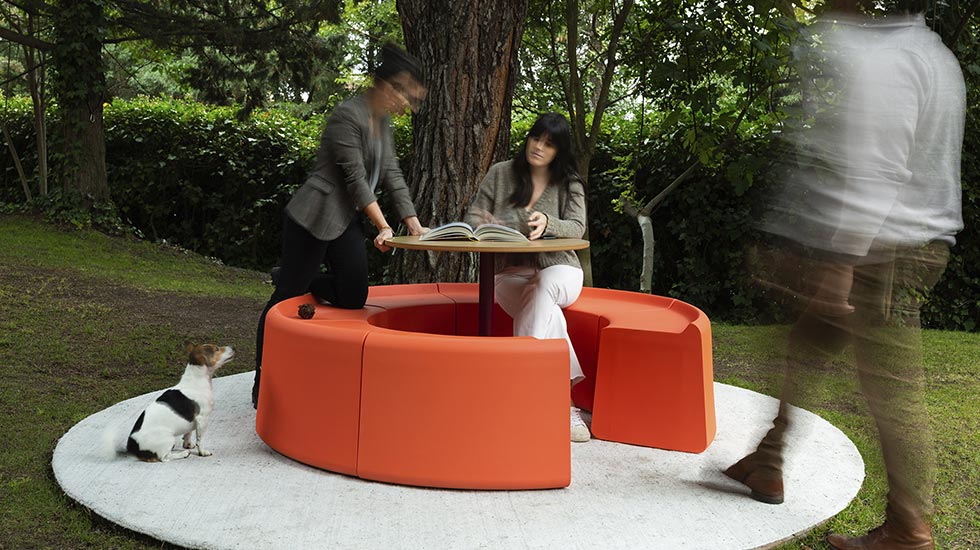 Banquette modulable éco-conçue Sarek outdoor