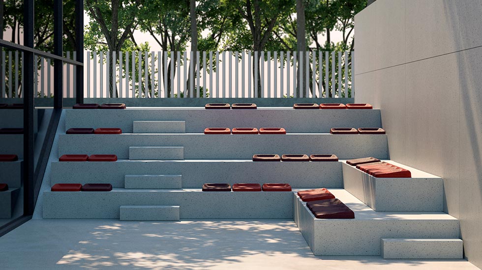 Banquette modulable éco-conçue Sarek outdoor