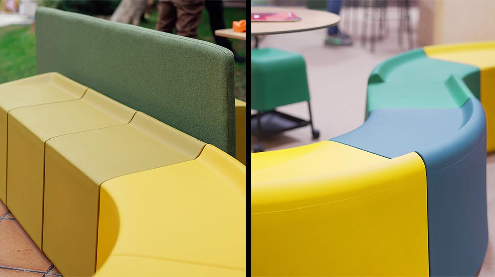 Banquette modulable éco-conçue Sarek outdoor