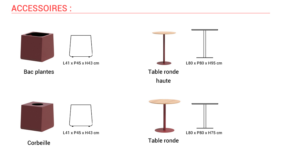 Banquette modulable éco-conçue Sarek outdoor