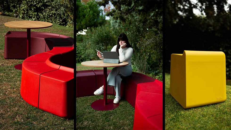 Banquette modulable éco-conçue Sarek outdoor