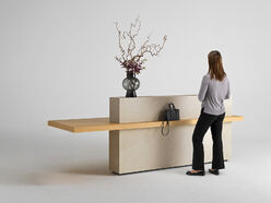 Banque d'accueil Olympe avec PMR suspendu 