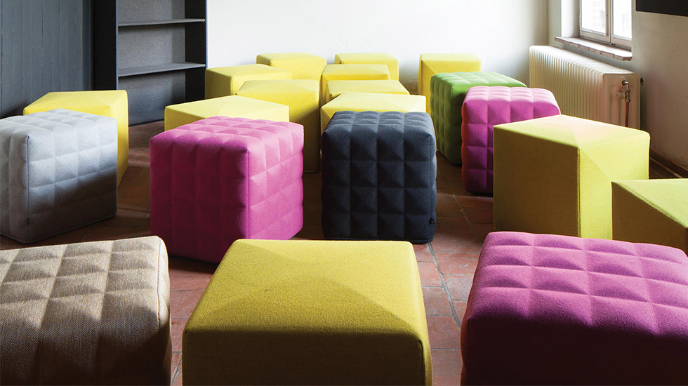 Pouf acoustique BuzziCube 3D