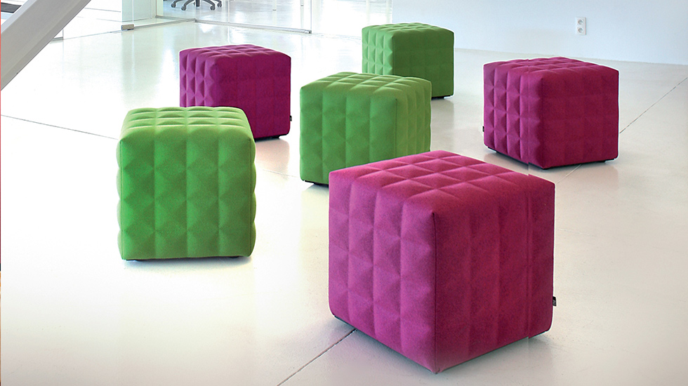 Pouf acoustique BuzziCube 3D