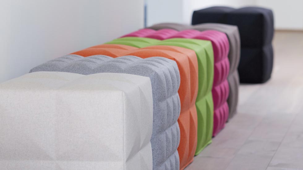 Pouf acoustique BuzziCube 3D