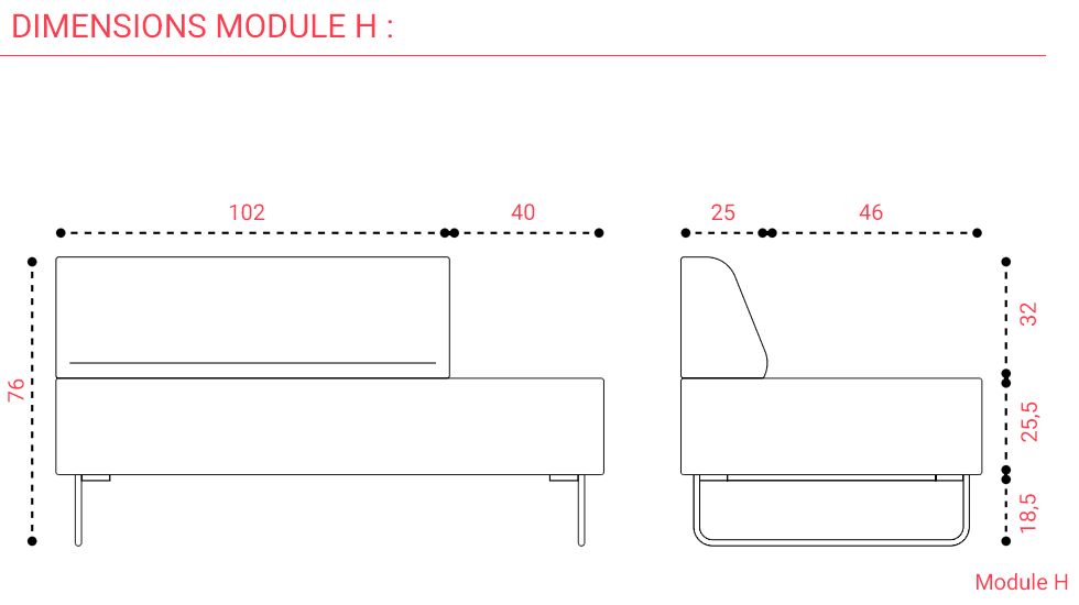 Banquette d'accueil Nexus