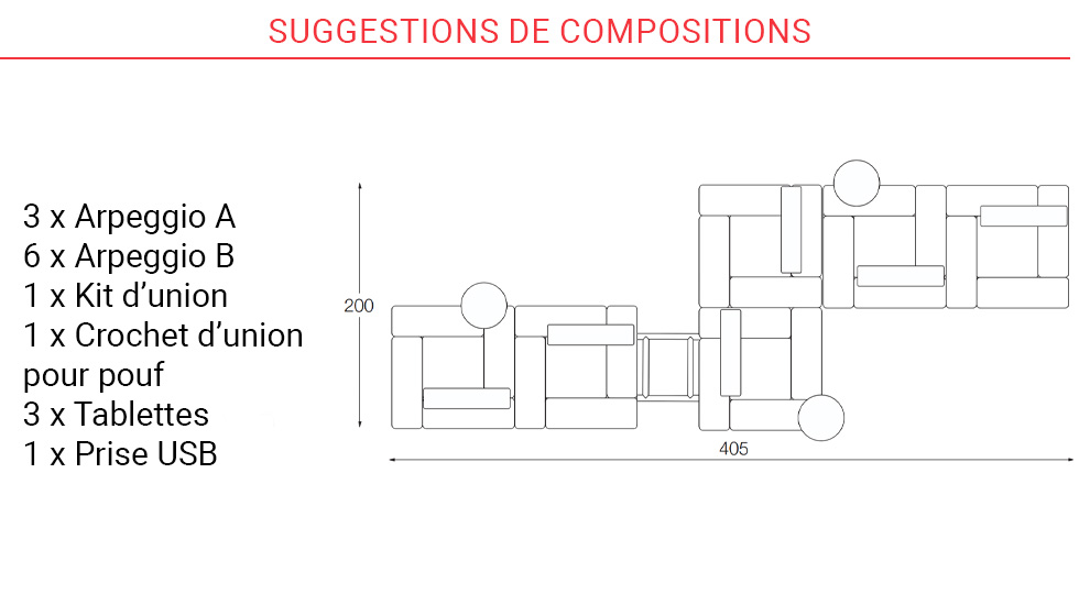 Canapé modulable Arpeggio