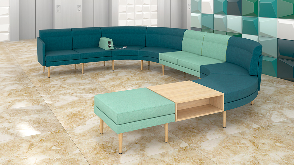 Système d'assises lounge modulaires Sérac