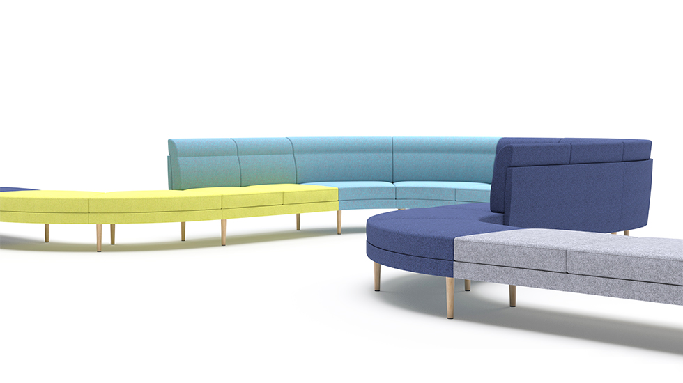 Système d'assises lounge modulaires Sérac