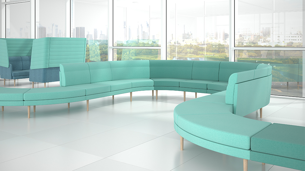 Système d'assises lounge modulaires Sérac